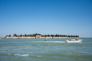 San Michele Cemetery, Venice, Veneto, Italy, Europe,march, 2019