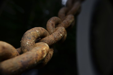 rusty metal chain