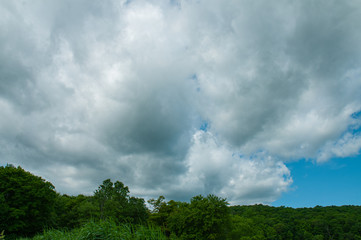 Dramatic dark cloudy sky, natural background