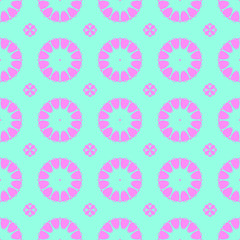 Blue and pink pastel happy fabric pattern