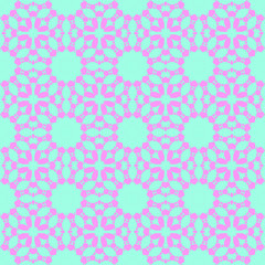 Pink and blue beauty flat pattern