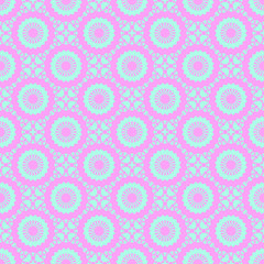 Pink and blue beauty flat pattern