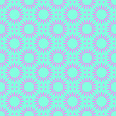 Pink and blue beauty flat pattern