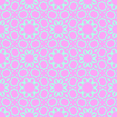 Pink and blue beauty flat pattern