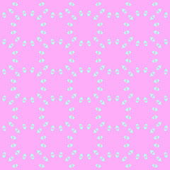 Pink and blue beauty flat pattern