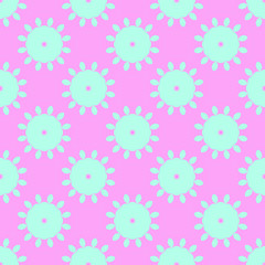 Pink and blue beauty flat pattern