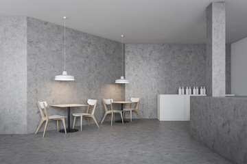 Minimalistic concrete industrial style bar