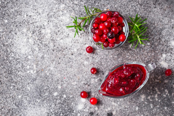 Cranberry sauce with rosemary and fresh berry