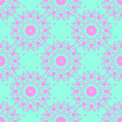 Blue pink beautiful pattern with floral element