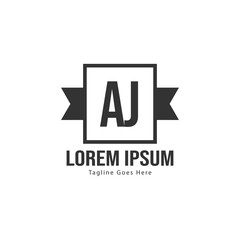 AJ Letter Logo Design. Creative Modern AJ Letters Icon Illustration