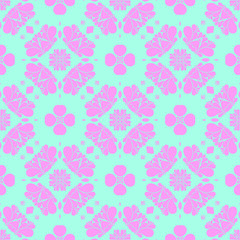 Pink and blue simple pattern with geometric form