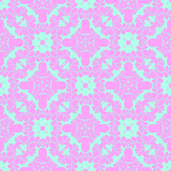 Pink and blue simple pattern with geometric form