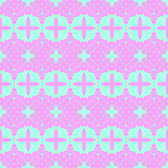Pink and blue simple pattern with geometric form