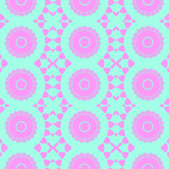 Pink and blue simple pattern with geometric form