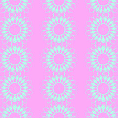 Fototapeta na wymiar Pink and blue simple pattern with geometric form