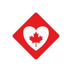 Canada symbol and maple leaf design