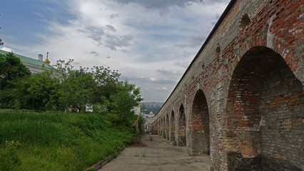 Fototapeta na wymiar Kiev -Pechersk Lavra, fortress wall