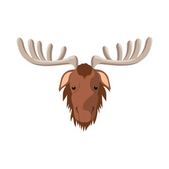 Isolated Moose forest animal design