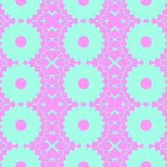 Blue pink beautiful pattern with floral element