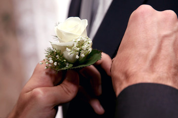 each helps dress wedding flower for groom suit