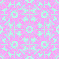 Fototapeta na wymiar Pink and blue beauty flat pattern
