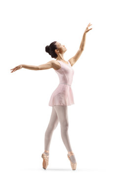 Beautiful elegant female ballet dancer