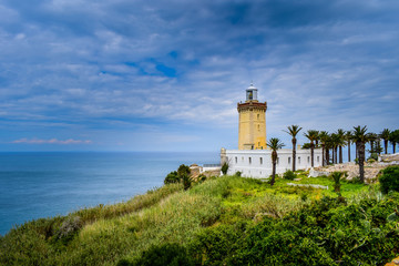 Fototapeta na wymiar Panoramic View of Lighthouse Cap Spartel, Tangier City, Morocco