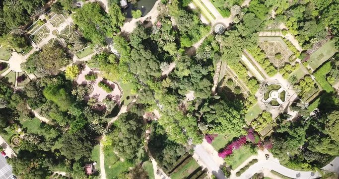 Parque de Maria Luisa &mdash; Maria Luisa Park in Seville, view from above. Andalusia, Spain 