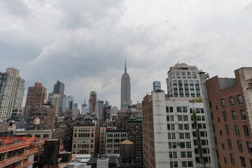 Beautiful Manhattan skyline vista in June