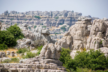 El Torcal de Antequera Natural Area located in the Malaga province of Spain.