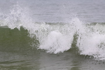 Ocean wave crashing on the beach