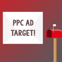 Conceptual hand writing showing Ppc Ad Target. Business photo text Pay per click advertising marketing strategies online campaign