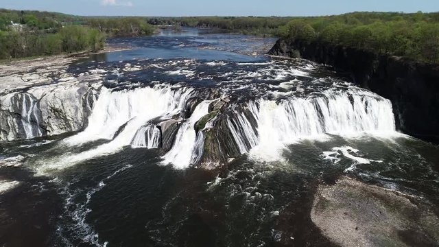 Aerial, Cohoes Falls on Mohawk River