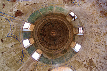 dome of an abandoned church in the European part of Russia