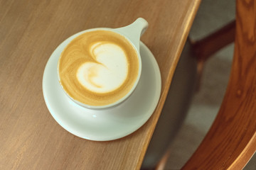 a cup of cafelatte coffee 