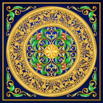 Gold Baroque  Pattern Design 