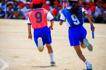 Naklejka premium 小学校・運動会