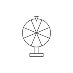 wheel of fortune vector icon, isolated on white background