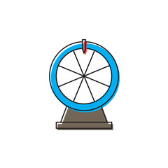 wheel of fortune vector icon, isolated on white background