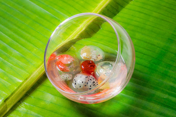 九龍球  香港のゼリー　Spherical jelly popular in Hong Kong