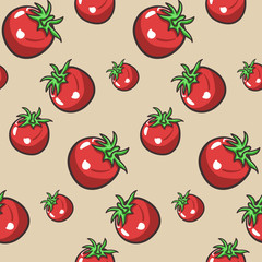 seamless background with tomatoes.