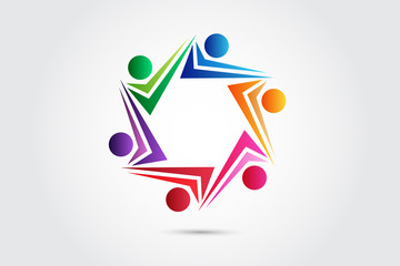 Logo positive people vector