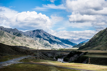 Beautiful spring landscape in Altai 