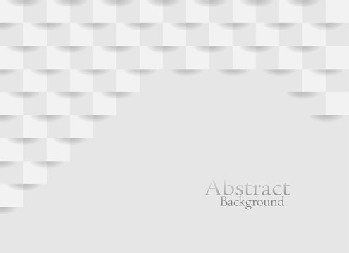 Abstract white 3D modern square texture background vector design.. © Nawaphon