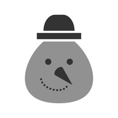 Obraz premium Snowman. Christmas flat icon and illustration on white background. Holiday symbol.