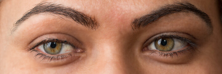 Obraz premium Young woman beautiful portrait of Eyes.and Eyebrows.