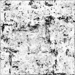 Black and white grunge. The texture of the old surface covered with scratches, scuffs, dust. Vintage dirty background in spots, cracks