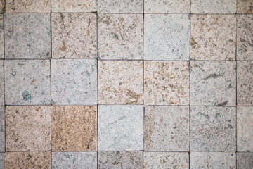Rough textured square cut natural multi color stone tile for interior wall design building.