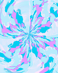 Fototapeta na wymiar Background abstract of curling wavy lines of blue and pink colors.