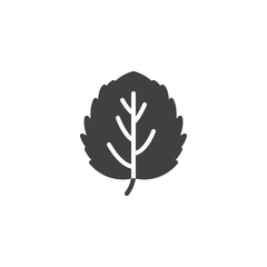 Aspen leaf vector icon. filled flat sign for mobile concept and web design. Leaf of aspen tree glyph icon. Symbol, logo illustration. Vector graphics
